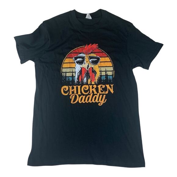 Chicken Daddy mens size medium top gun chicken rooster Graphic T-Shirt short sle - Picture 1 of 8